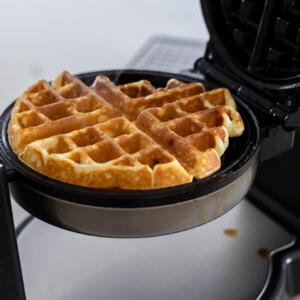 Gaufre dans un gaufrier.