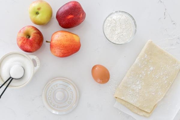Ingrédients pour les chaussons aux pommes