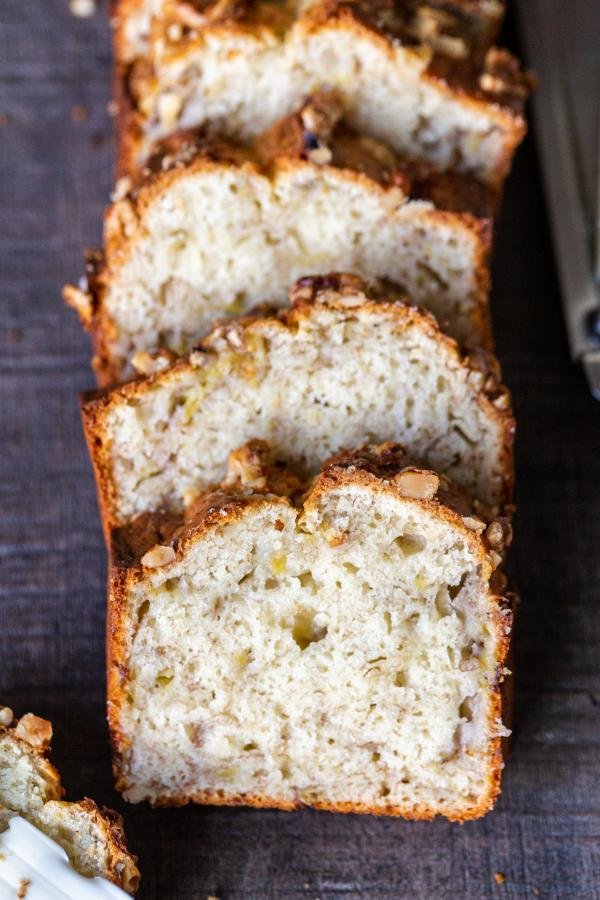 Tranches de pain aux bananes
